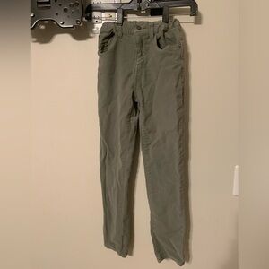 Kids Olive Green Jeans. Size M(10/12) with adjustable waist line